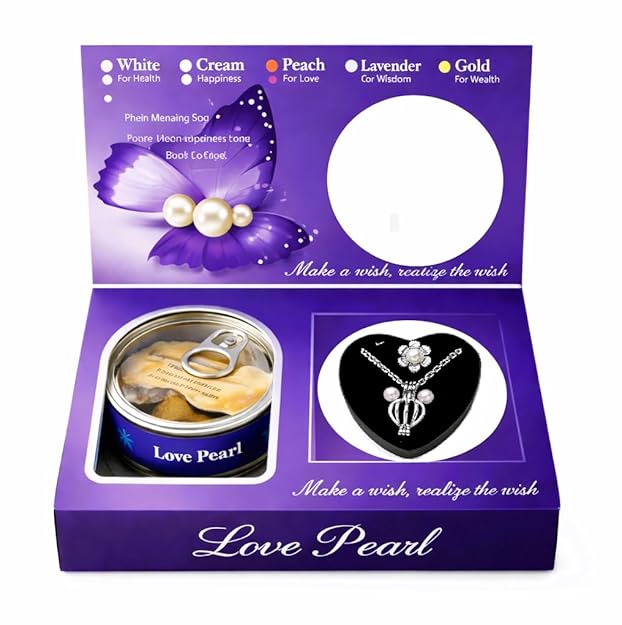 Wish Pearl Necklace Set | Best Gift for Valentine | Love Pearl | DIY Necklace Kit | Gifts For Girls/Women Valentine Gifts for Girlfriend Romantic for Her on Birthday