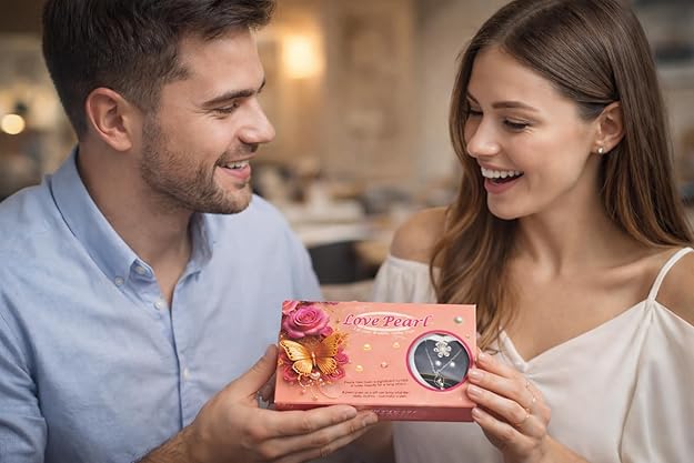 Wish Pearl Necklace Set | Best Gift for Valentine | Love Pearl | DIY Necklace Kit | Gifts For Girls/Women Valentine Gifts for Girlfriend Romantic for Her on Birthday